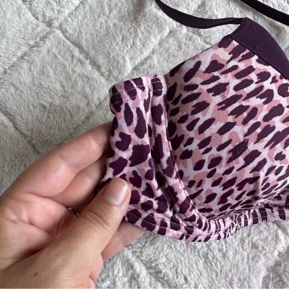Victoria's Secret | Purple Cheetah "The Angel Convertible" Bikini Top | Size 32C - Picture 5 of 12